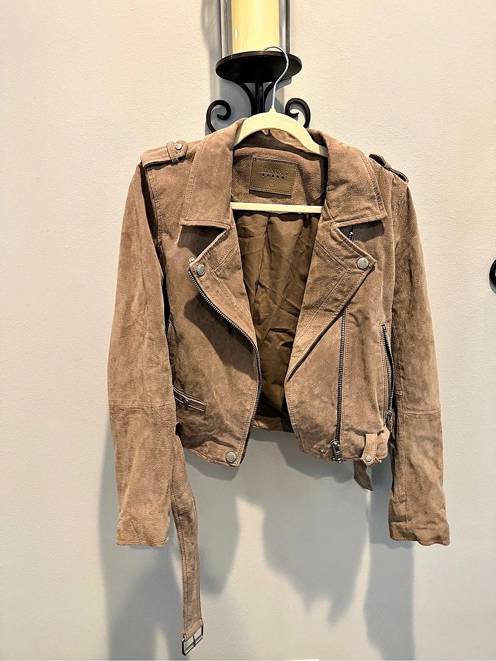 Women's Brown Moto Leather Jacket